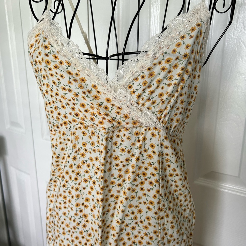 No Boundaries Cream And Brown Patterned Maxi Dress - image 2